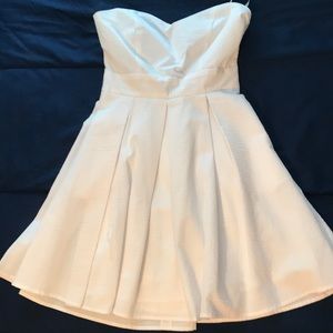 Lauren James White Seersucker Dress